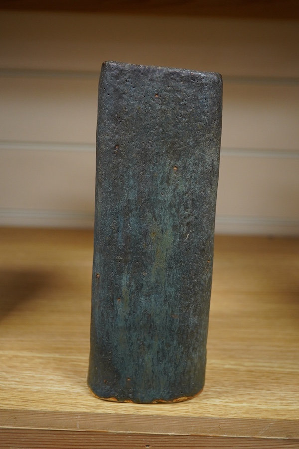 Alan Wallwork (1931-2012), a textured studio pottery vase, incised ‘W’ to the base, 23cm high
